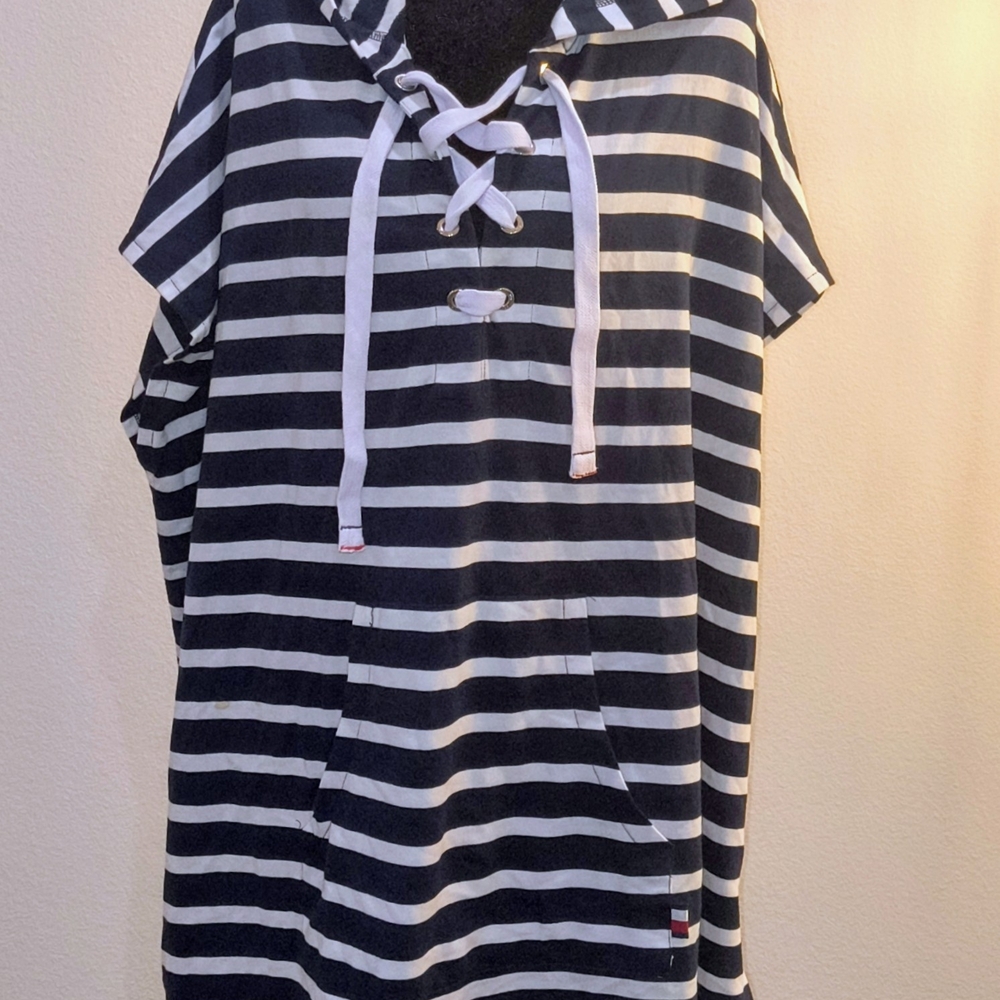 Tommy Hilfiger Navy Stipe Tunic Cover